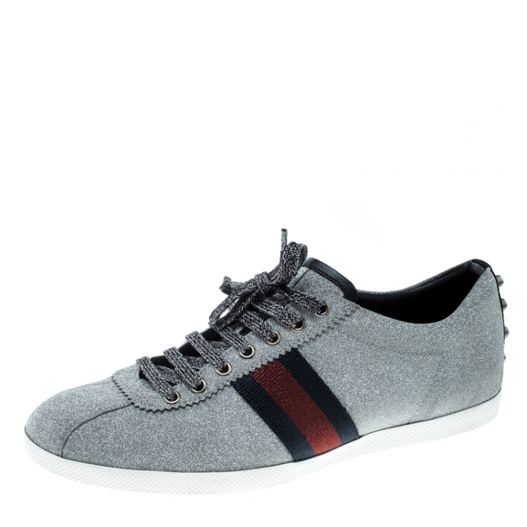 mens silver gucci sneakers