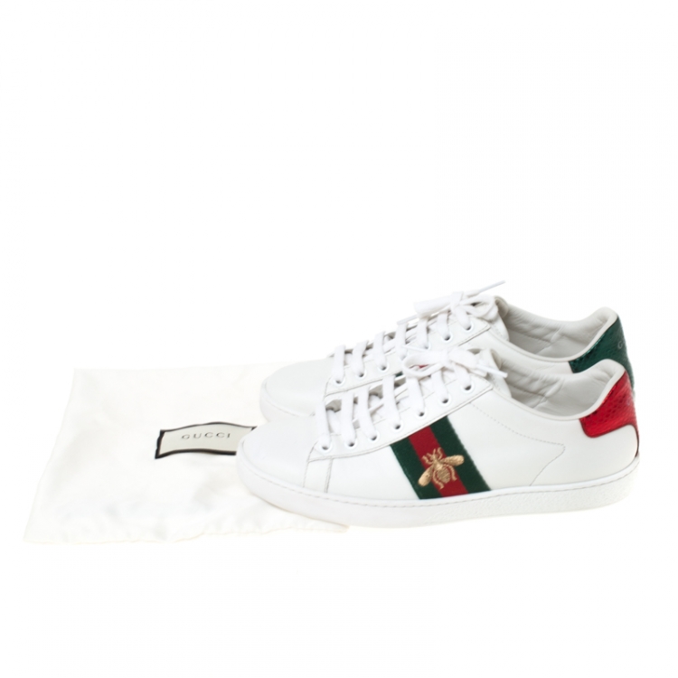 gucci bee white sneakers