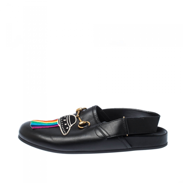 Gucci Leather Horsebit slippers - Black
