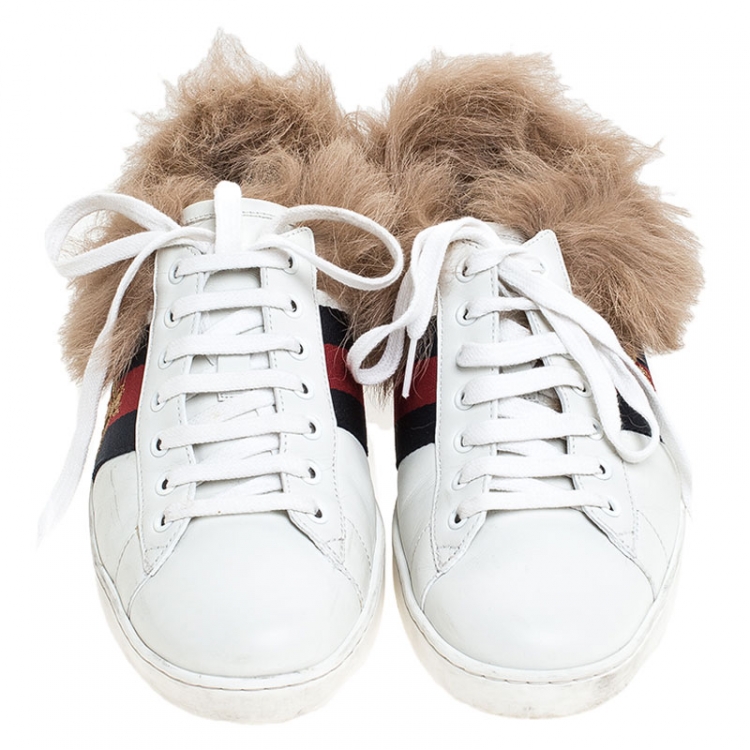 gucci sneakers fur