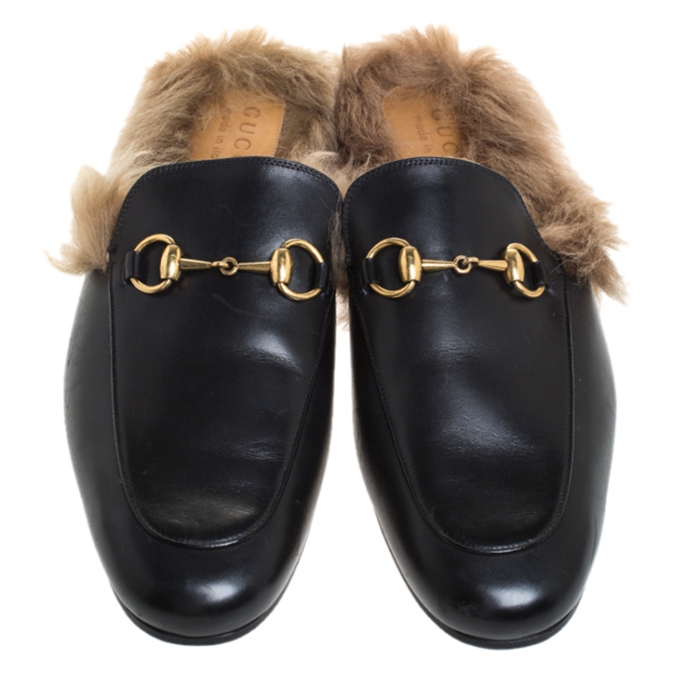 mens gucci slides with fur