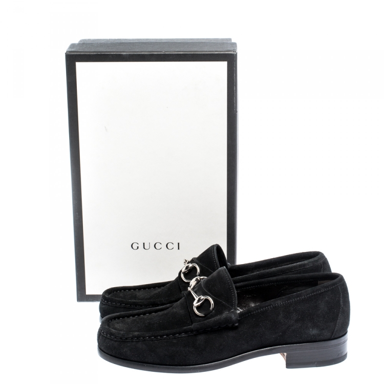 gucci black suede shoes