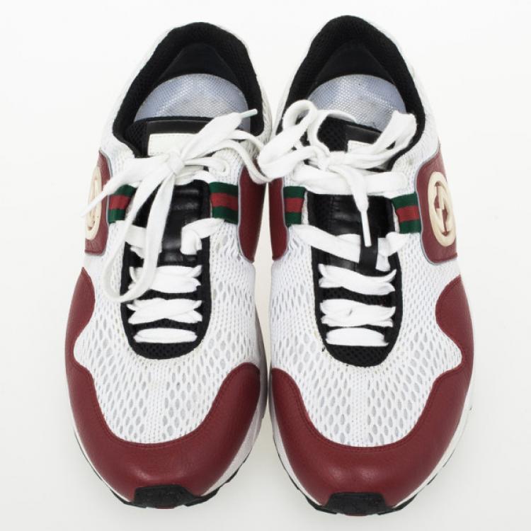 gucci red and white shoes
