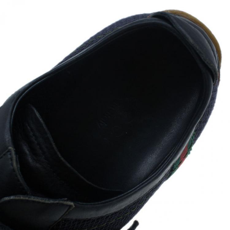 Pre Owned Gucci Black Mesh Velcro Sneakers Size 43.5