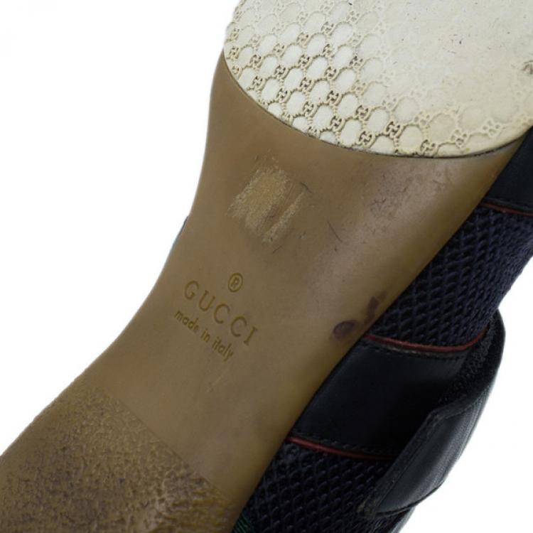 Pre Owned Gucci Black Mesh Velcro Sneakers Size 43.5