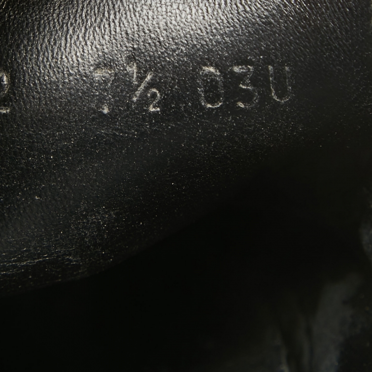 Pre Owned Gucci Black GG Coated Canvas and Leather Slip On Sneakers Size 41.5