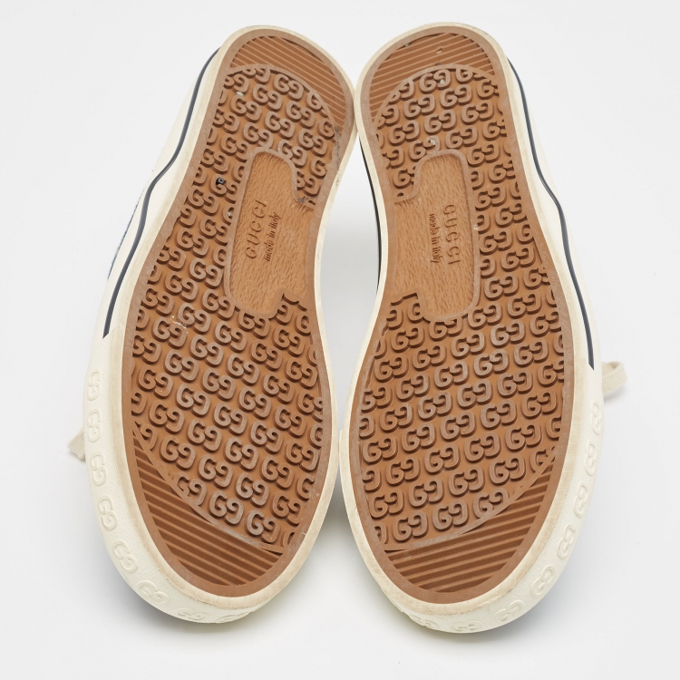 Pre Owned Gucci Blue Denim Tennis 1977 Sneakers Size 42