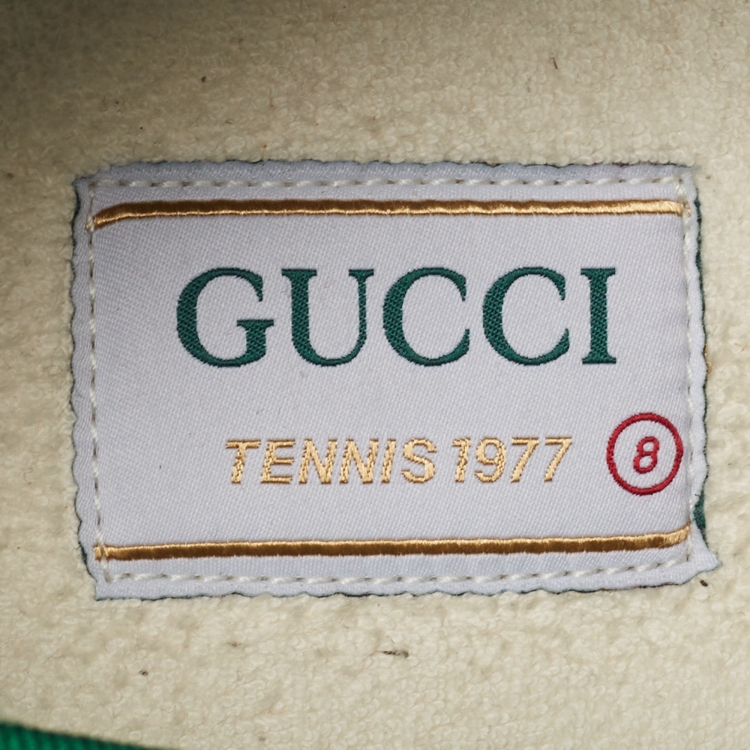 Pre Owned Gucci Blue Denim Tennis 1977 Sneakers Size 42