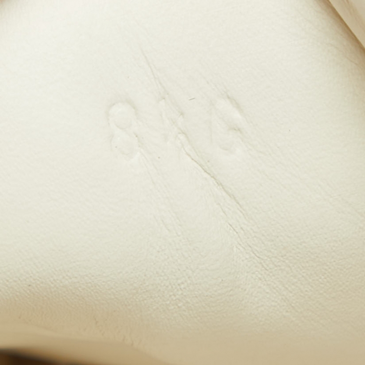 Pre Owned Gucci White Leather Web Ace Sneakers Size 42.5