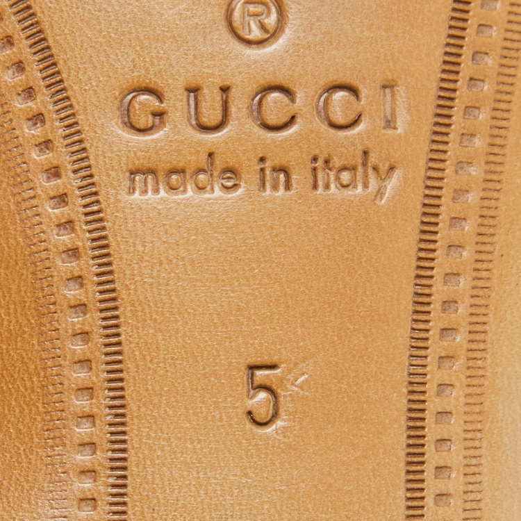 Pre Owned Gucci Navy Blue Leather Web Horsebit Loafers Size 39