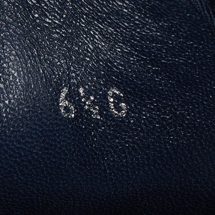 Pre Owned Gucci Navy Blue/Beige Suede and GG Supreme Canvas Low Top Sneakers Size 40.5 