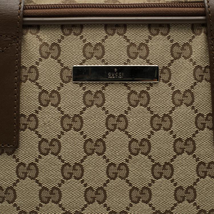 Pre Owned Gucci Brown/Beige GG Canvas Briefcase