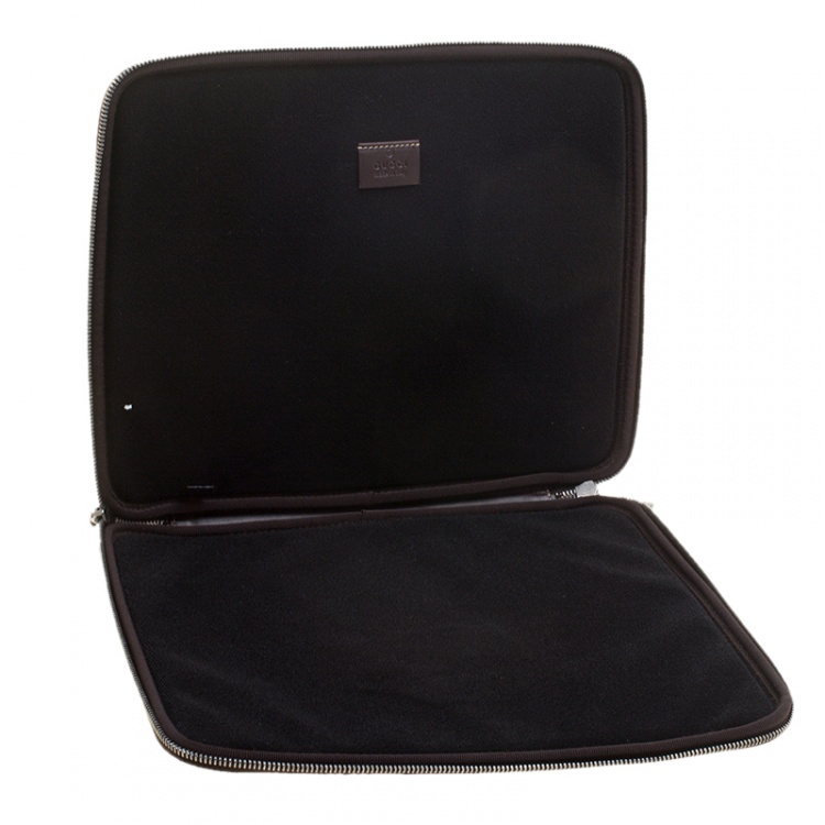 مملوكة مسبقًا Gucci Beige GG Supreme Canvas Interlocking GG Netbook Case