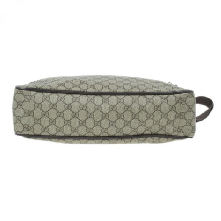 Pre Owned Gucci Brown GG Coated Canvas and Leather Medium Briefcase