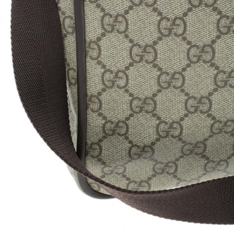 Pre Owned Gucci Brown GG Coated Canvas and Leather Medium Briefcase