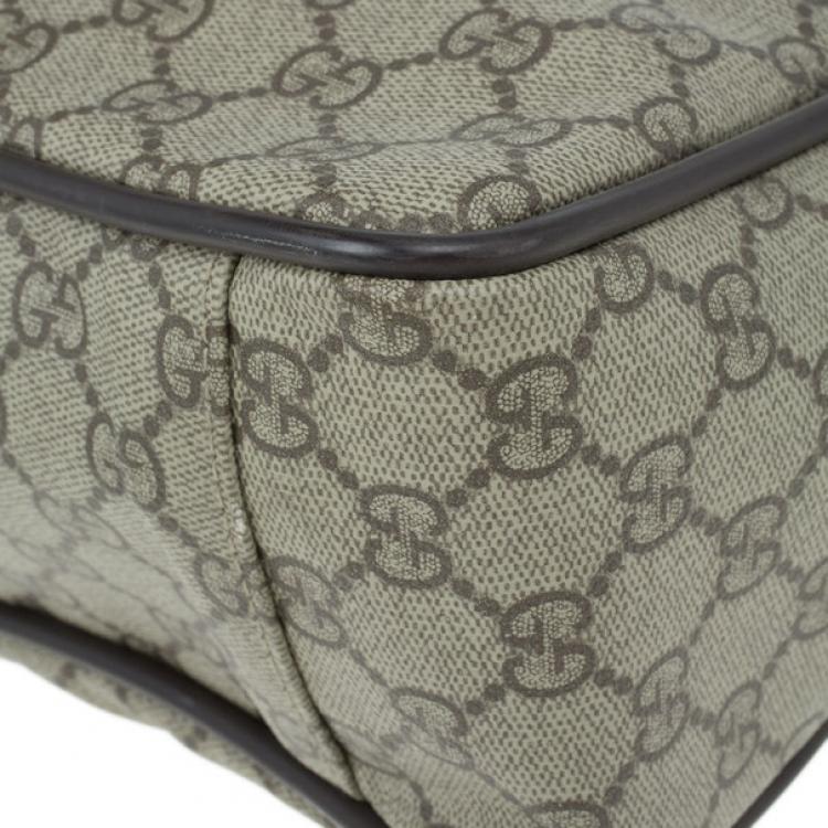 Pre Owned Gucci Brown GG Coated Canvas and Leather Medium Briefcase