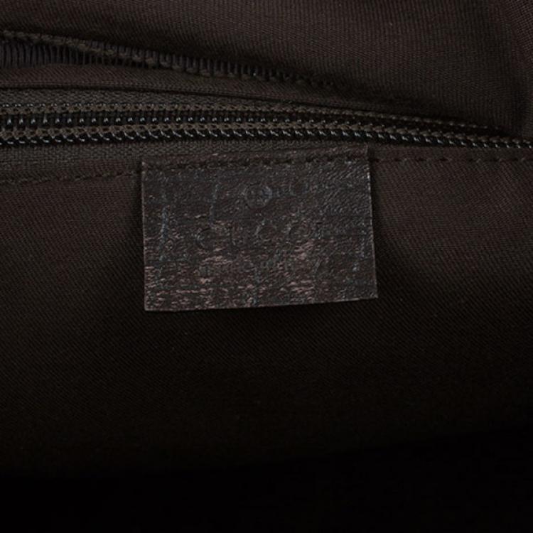 Pre Owned Gucci Brown GG Coated Canvas and Leather Medium Briefcase
