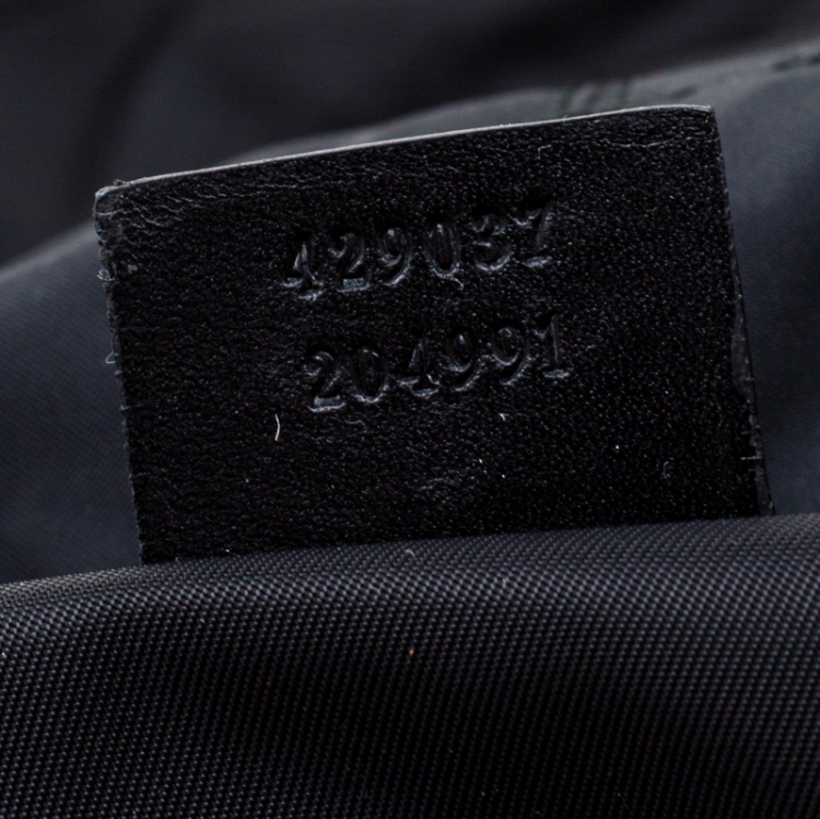 Pre Owned Gucci Black Mesh Embroidered Hollywood Backpack 