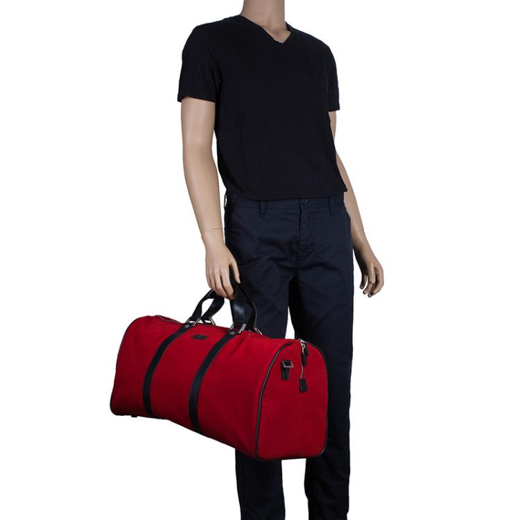 Boston Bag - Red and Black
