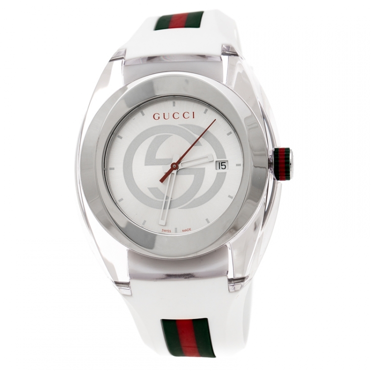 white gucci sync watch