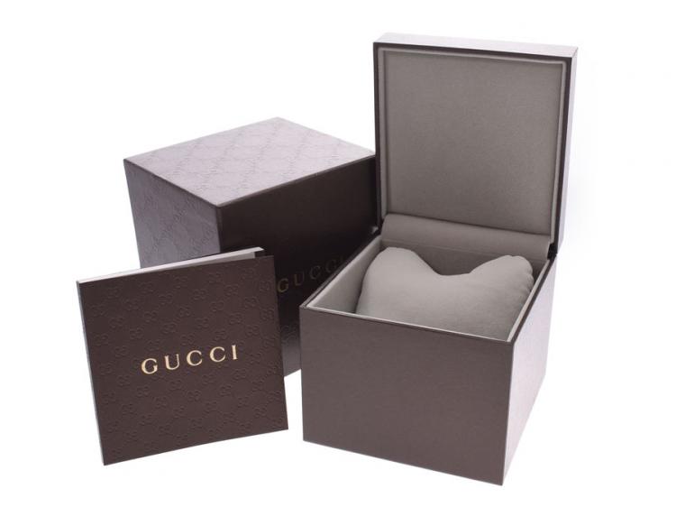Pre Owned Gucci Navy Stainless Steel G Timeless 126.3 Men's Wristwatch 39MM