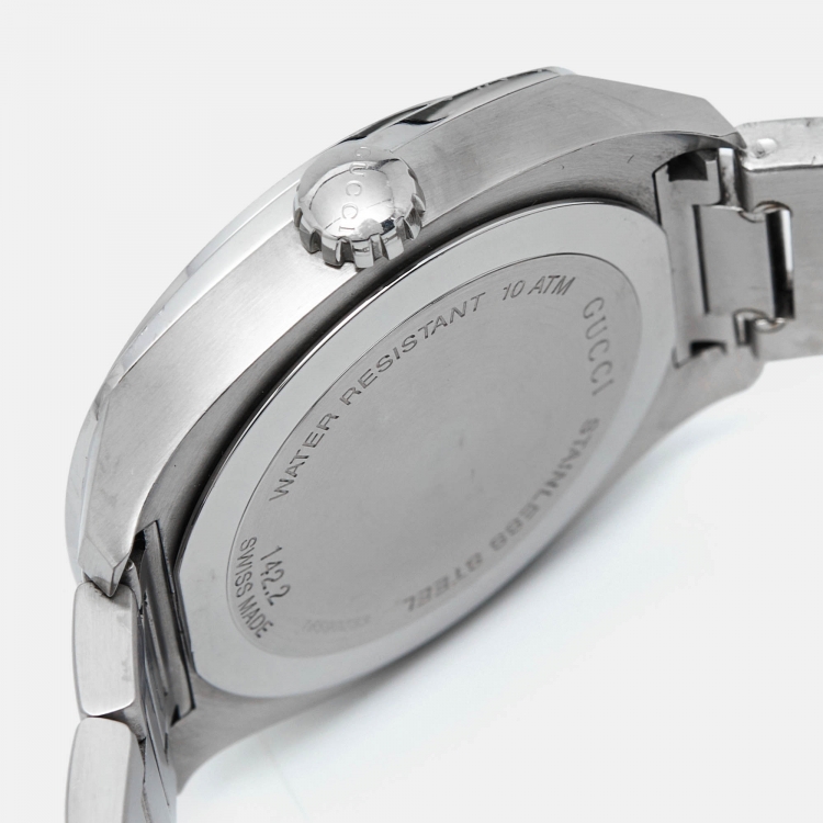 Pre Owned Gucci Blue Stainless Steel GG2570 XL YA142205 Men's Wristwatch 44 mm