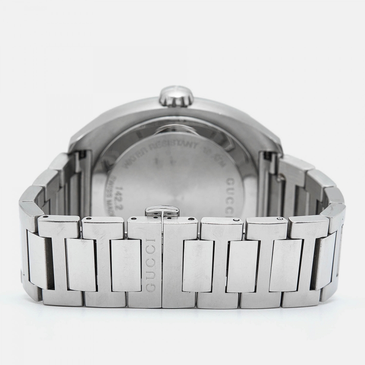 Pre Owned Gucci Blue Stainless Steel GG2570 XL YA142205 Men's Wristwatch 44 mm