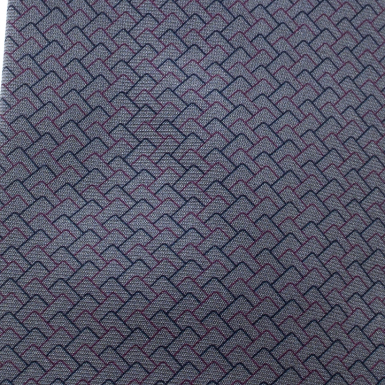 مملوكة مسبقًا Hermes Grey Printed Silk Heavy Twill Poker Tie 