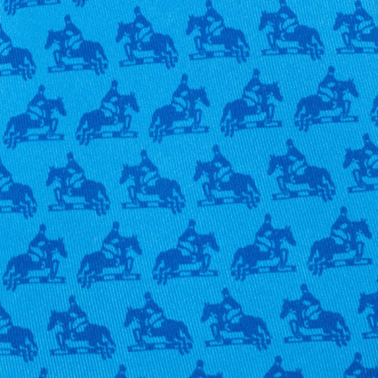 Pre Owned Hermes Signature Horse Logo Print Tie
