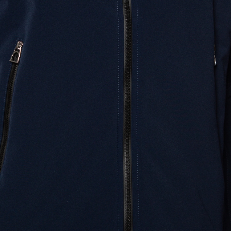 Pre Owned Hermes Navy Blue Synthetic Waterproof Softshell Derby Jacket XL