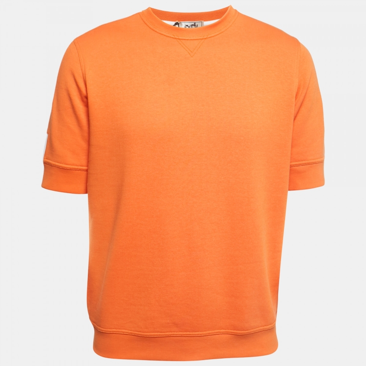 Hermes Orange Cotton Knit Crew Neck Jogging T-Shirt M Hermes | The ...