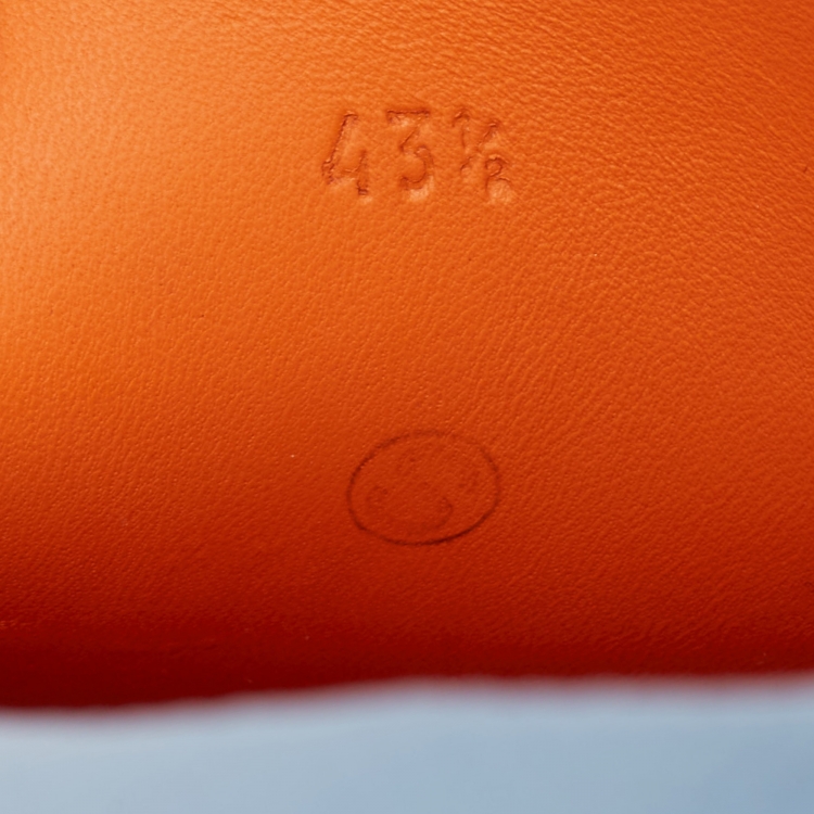 Pre Owned Hermès Blue Leather Irving Loafers Size 43.5