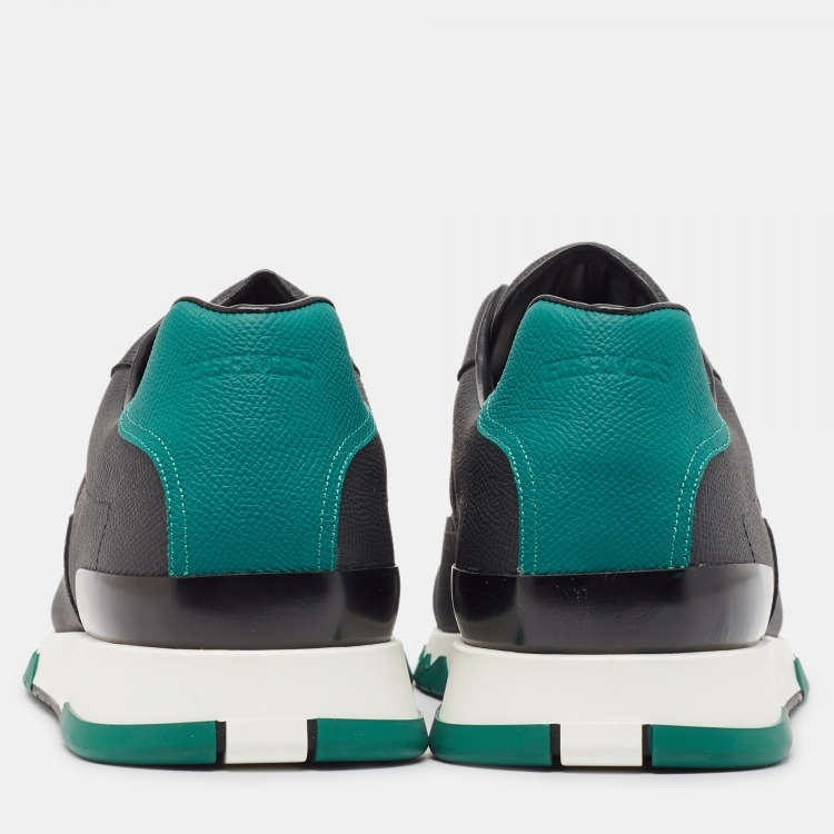 Pre Owned Hermès Black Leather Trail Sneakers Size 43