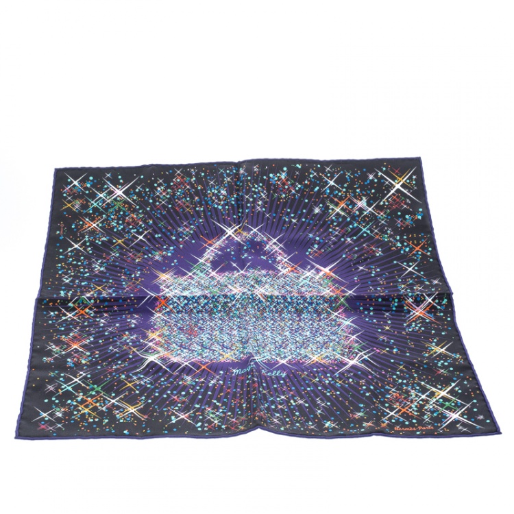مملوكة مسبقًا Hermes Multicolor Magic Kelly Printed Silk Pocket Square