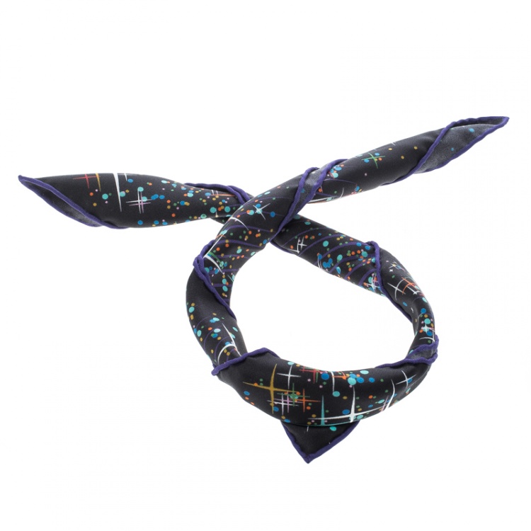 مملوكة مسبقًا Hermes Multicolor Magic Kelly Printed Silk Pocket Square