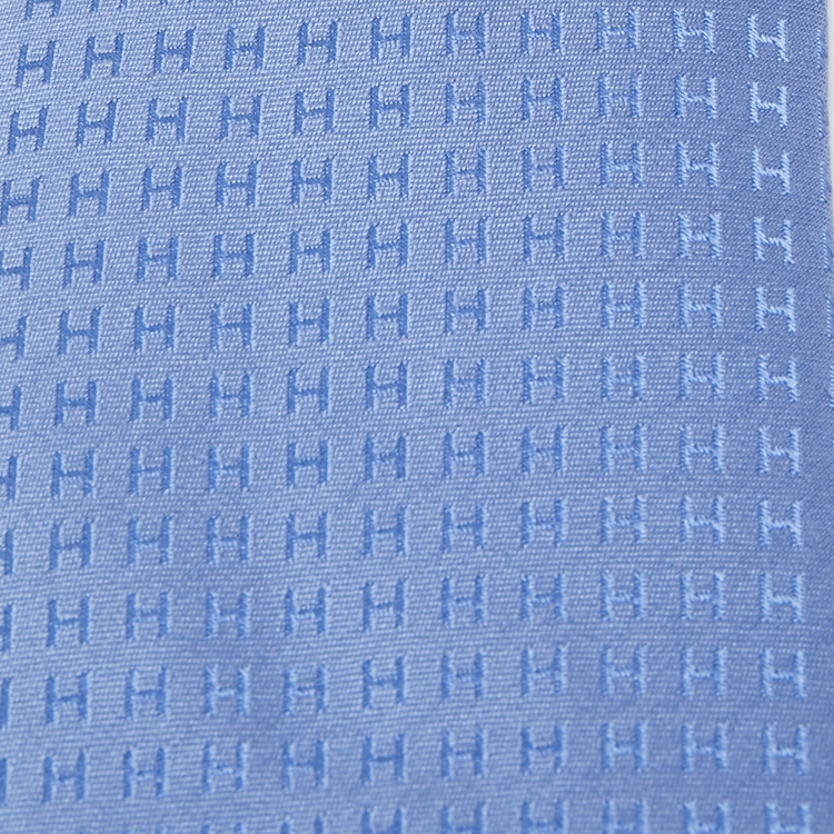 Pre Owned Hermès Blue Faconnee H Jacquard Silk Tie