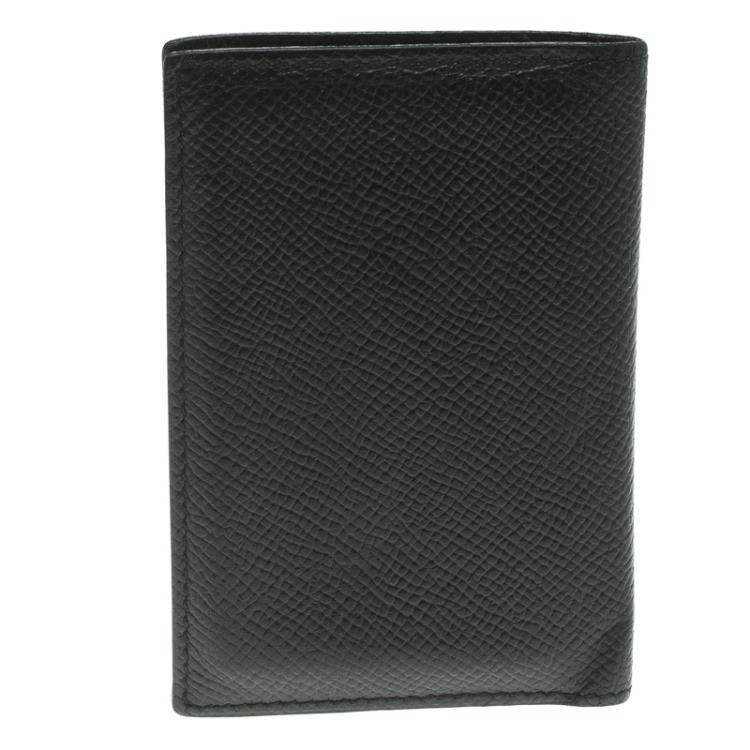 Pre Owned Hermes Black Leather Card Holder 