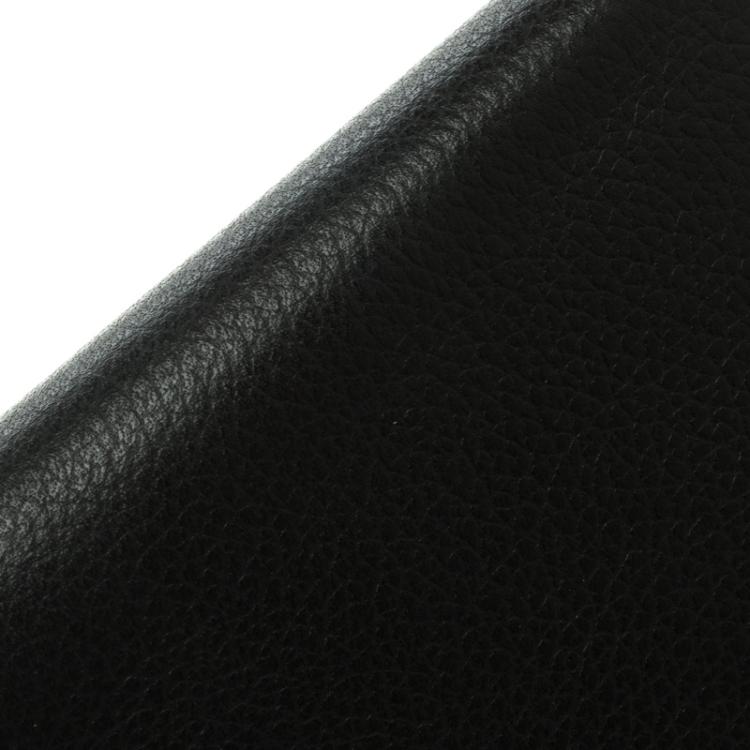Pre Owned Hermes Black Evergrain Calfskin Leather Bi Fold Wallet