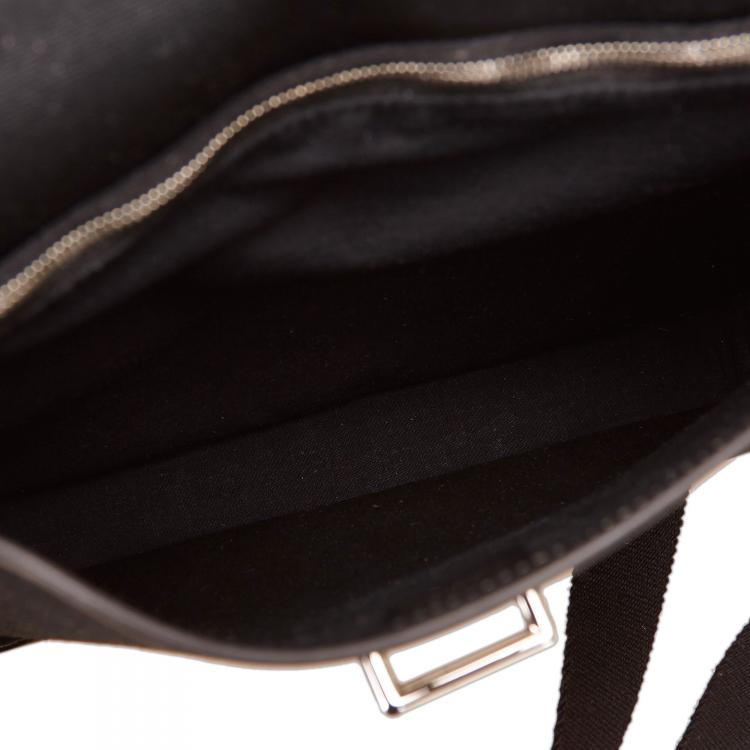 Pre Owned Hermes Black Canvas Mini Buenaventura Messenger Bag