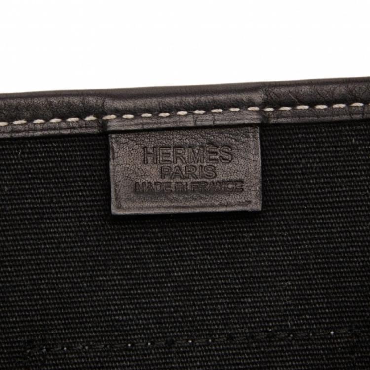 Pre Owned Hermes Black Canvas Mini Buenaventura Messenger Bag