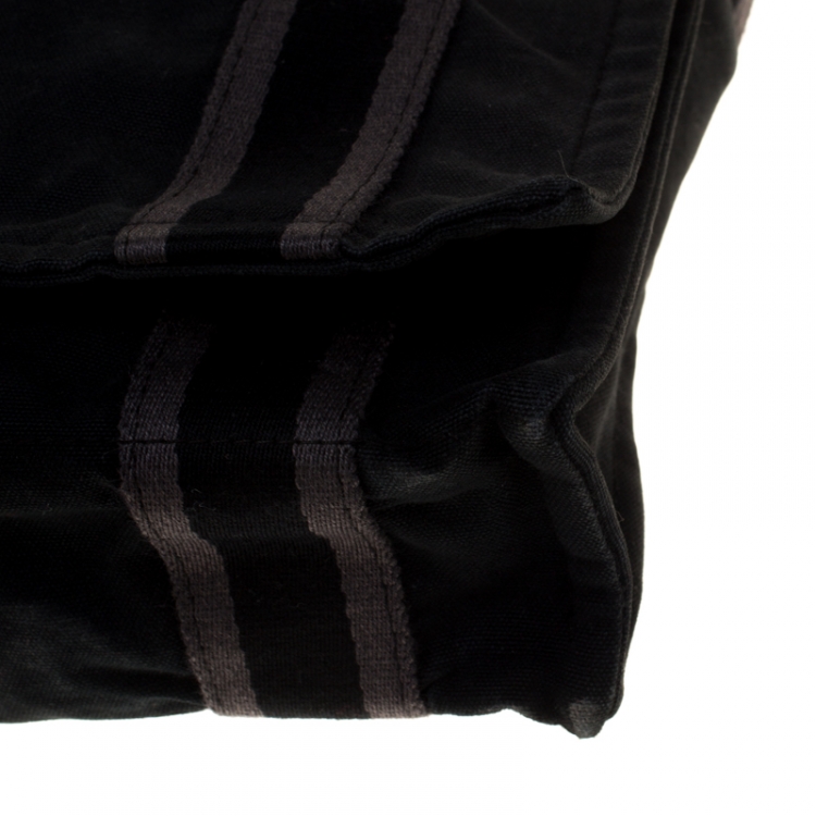 Pre Owned Hermes Black Canvas Fourre Tout Vassus Messenger Bag 