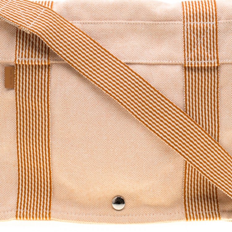 Pre Owned Hermes Orange Canvas Vassus Messenger Bag