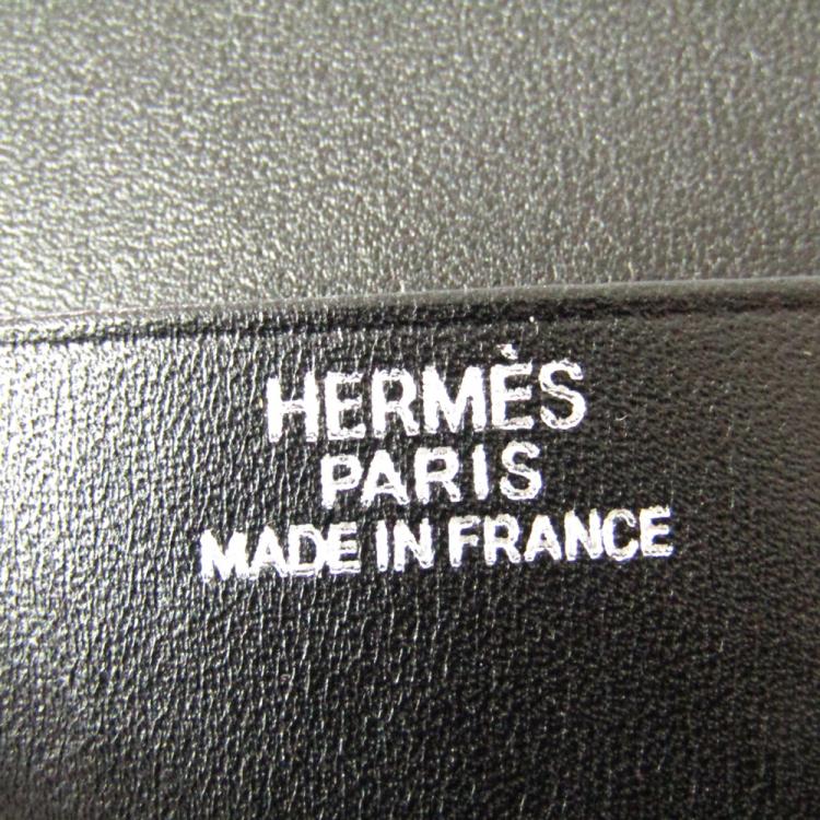 Pre Owned Hermes Black Leather Case
