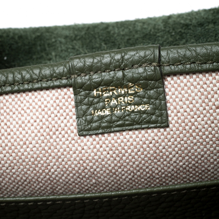 Pre Owned Hermes Canopee Clemence Leather Bourlingue Messenger Bag
