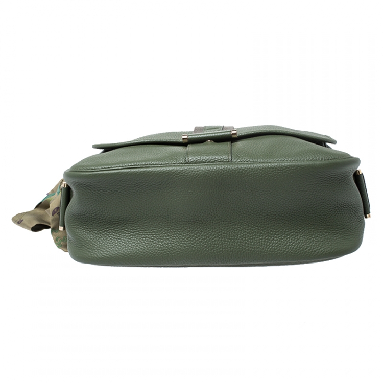 Pre Owned Hermes Canopee Clemence Leather Bourlingue Messenger Bag