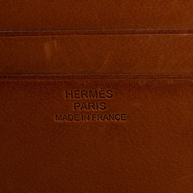 Pre Owned Hermes Fauve Barenia Leather MC² Copernic Wallet