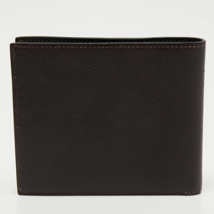 Pre Owned Hermès Chocolat/Orange Epsom Leather MC² Copernic Wallet