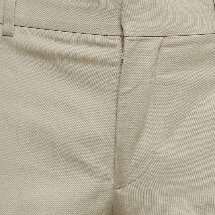 Pre Owned Hermes Cream Cotton Twill Formal Trousers M