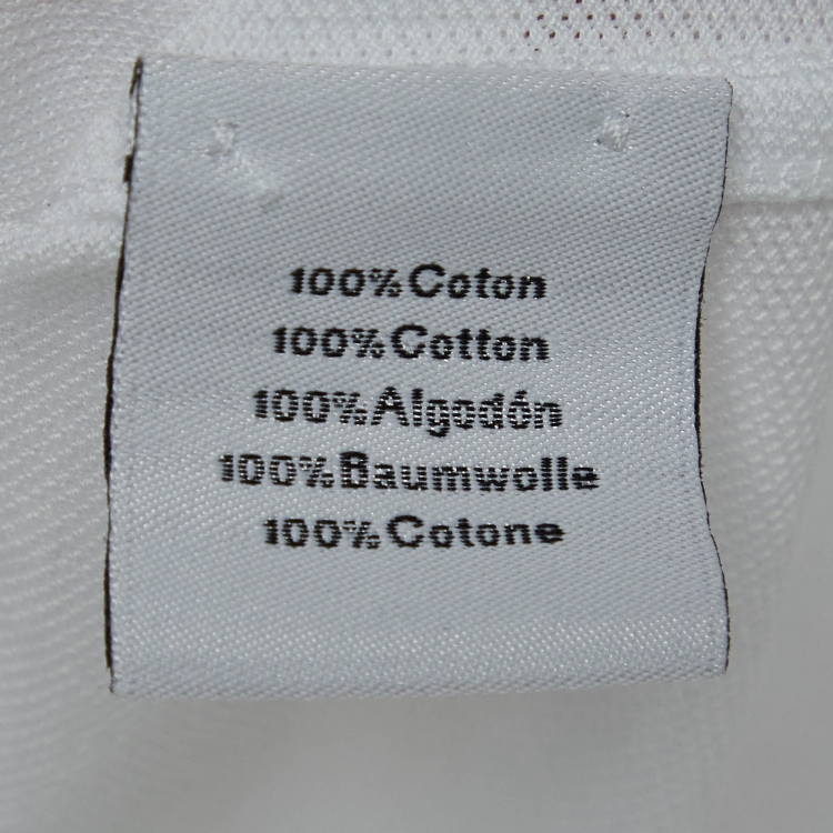 Pre Owned Hermes White Cotton Pique Crew Neck T-Shirt M