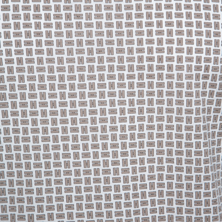 Pre Owned Hermes White Monogram Print Cotton T-Shirt S